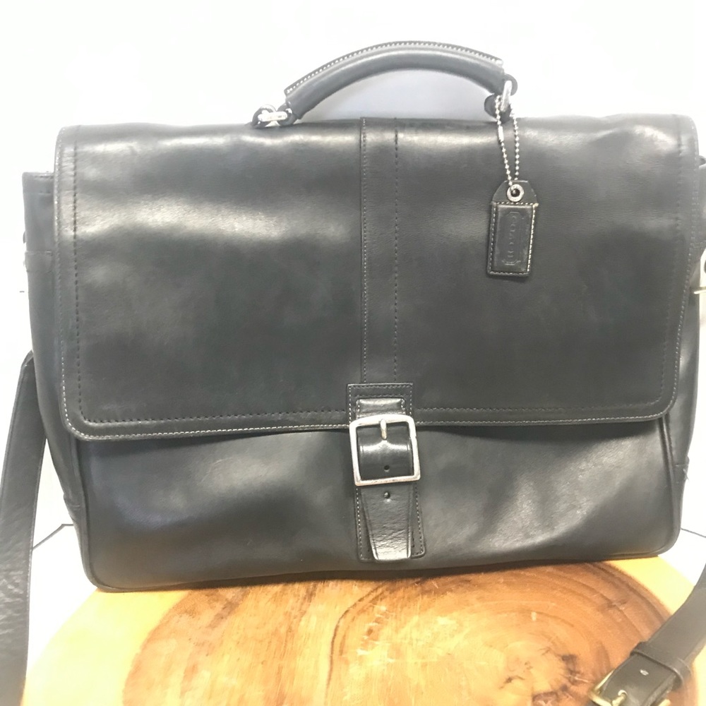 Coach Leather Briefcase Laptop Bag Gem